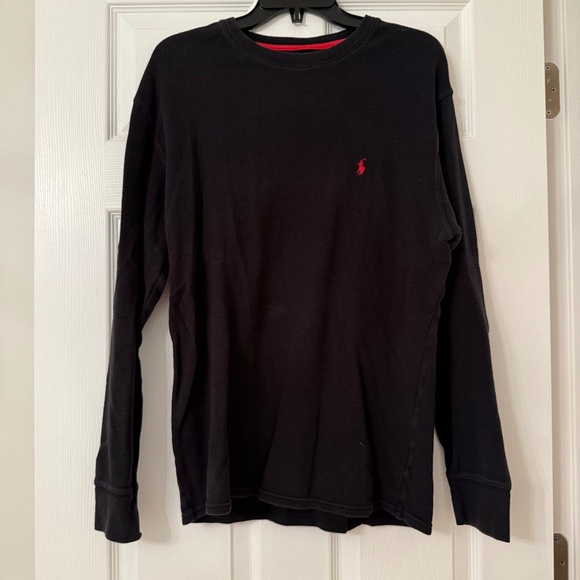 Polo Ralph Lauren Black Thermal Long Sleeve - Picture 1 of 4